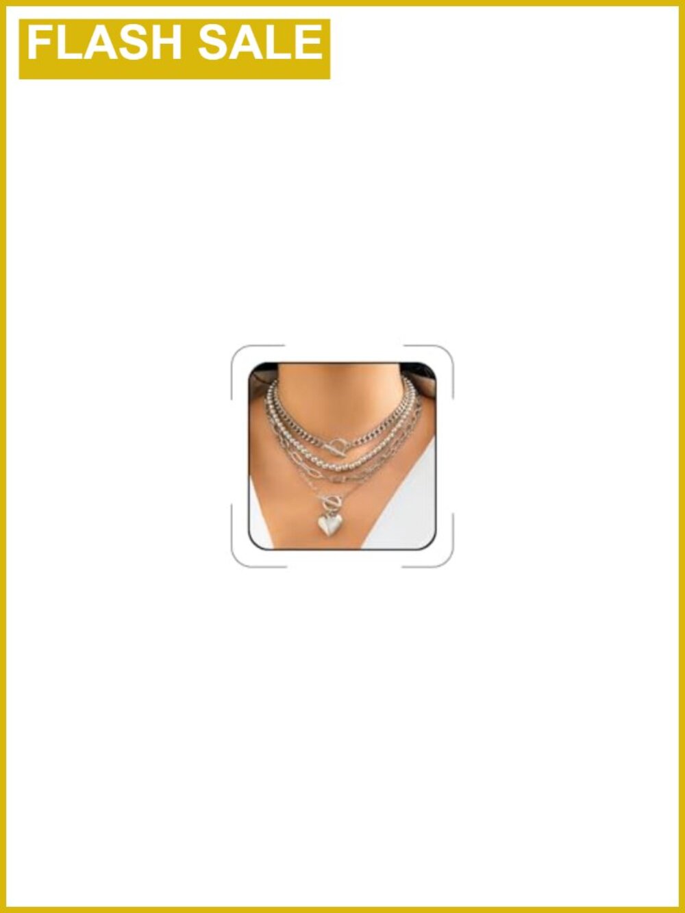 Layered Gold Necklace Set Cuban Paperclip Snake Chain Coin Pendant